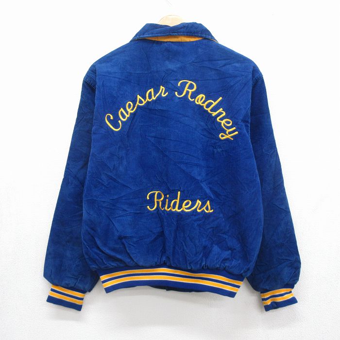 古着通販 L☆古着 長袖 スタジャン メンズ 80年代 80s Riders