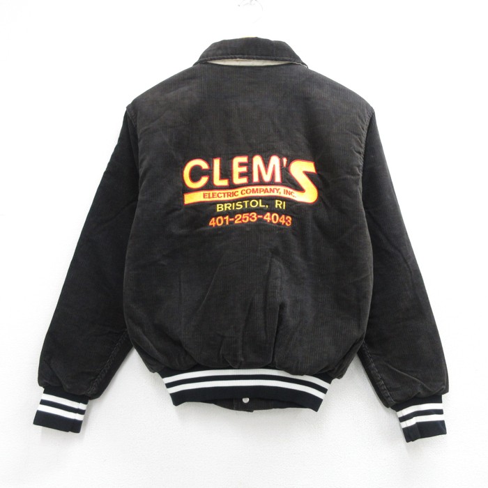 Rennoc 90s 長袖スタジャン ブラック メンズM相当 | 古着