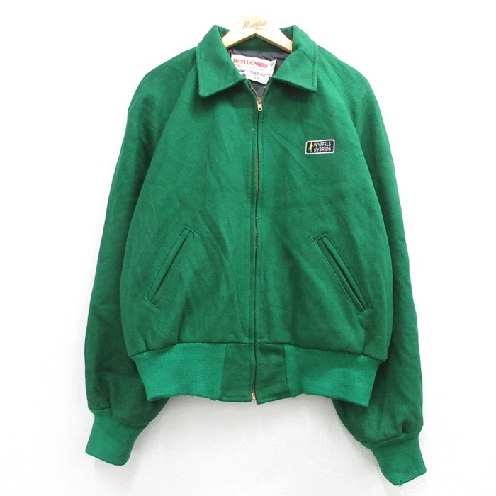 ホロウェイ 80s 長袖スタジャン Wyffels グリーン メンズXL相当 | 古着