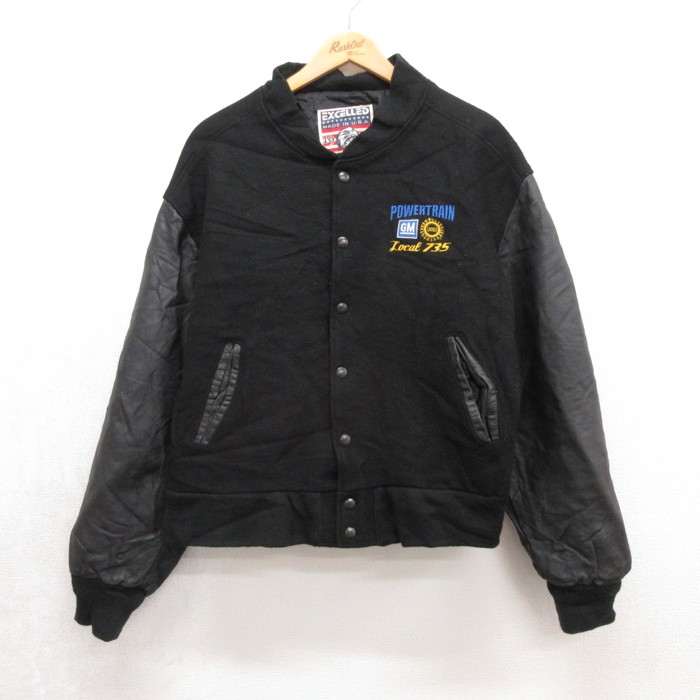 古着通販 XL☆古着 EXCELLED 長袖 スタジャン メンズ 90年代 90s GM