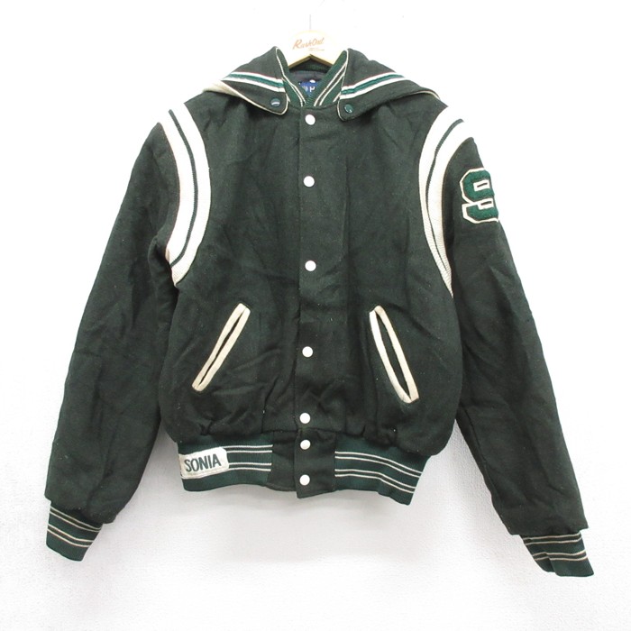 HOLLOWAY（ホロウェイ） USA製 ジャケット ビンテージ80 古着通販 L☆古着 Holloway ホロウェイ 長袖 スタジャン メンズ 90年代