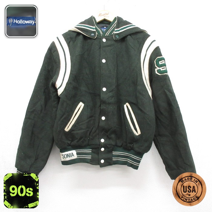 ホロウェイ 90s 長袖スタジャン チャンピオンシップ グレー メンズL相当 | 古着