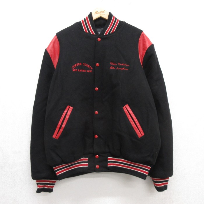 古着通販 XL☆古着 NEFF 長袖 スタジャン メンズ 90年代 90s 刺繍 USA