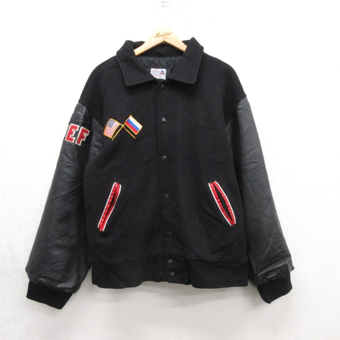 古着通販 XL☆古着 ALADEN 長袖 スタジャン メンズ 90年代 90s 大きい