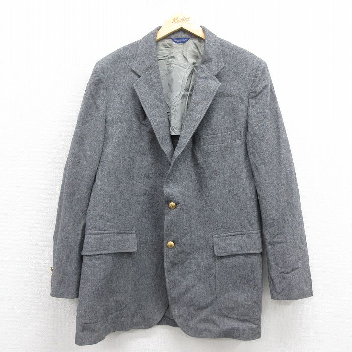 L★古着 ペンドルトン PENDLETON 長袖 テーラード ジャケット メンズ 80年代 80s USA製 グレー 25oct16 中古 アウター