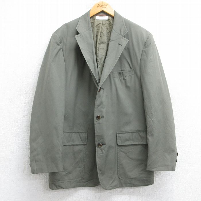L★古着 ブルックスブラザーズ 長袖 ブランド テーラード ジャケット メンズ 90年代 90s ロング丈 USA製 ベージュ系 26jan20