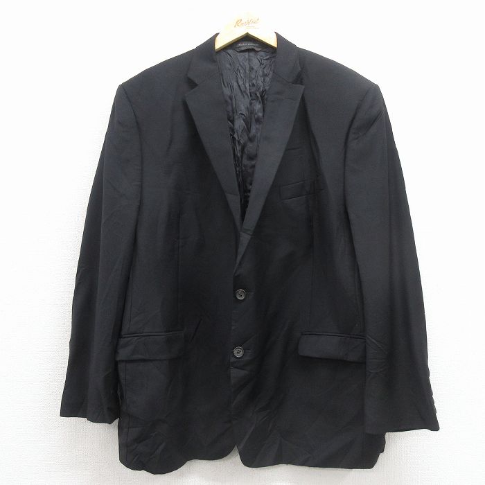 XL★古着 ラルフローレン 長袖 ブランド テーラード ジャケット メンズ ロング丈 ウール 黒【spe】 26jan20