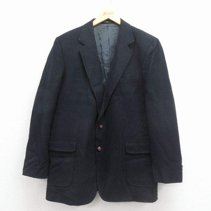 M★古着 HAGGAR 長袖 テーラード ジャケット メンズ 90年代 90s USA製 黒 26jan23