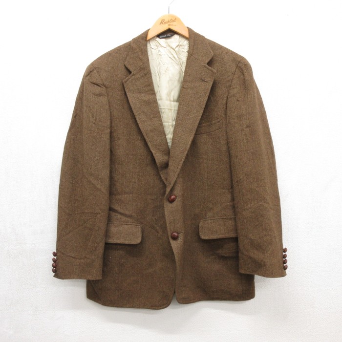 大きいサイズ CHAPS ラルフローレン 絹100％ テーラードジャケット 古着通販 M☆古着 ラルフローレン チャップス Chaps 長袖 テーラード