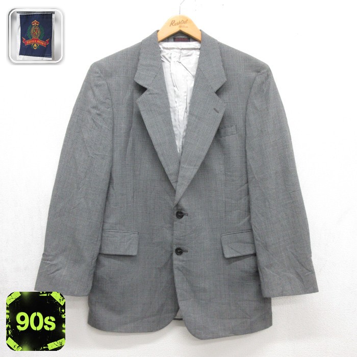 SAVILE ROW 長袖テーラードジャケット 千鳥格子 グレー メンズM相当 | 古着