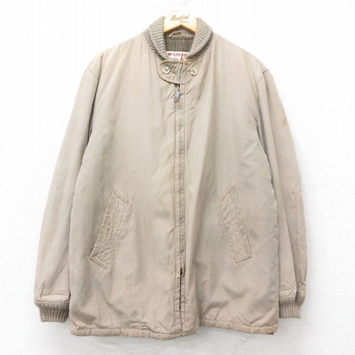 XL★古着 マックレガー 長袖 ビンテージ ファラオ ジャケット メンズ 60年代 60s RAM JET USA製 ベージュ カーキ 25oct21 中古 アウター ジャンパー ブルゾン