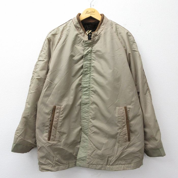 XL★古着 シアーズ 長袖 ビンテージ ナイロン ジャケット メンズ 70年代 70s ラグラン ベージュ系他 内側ファー 26jan21