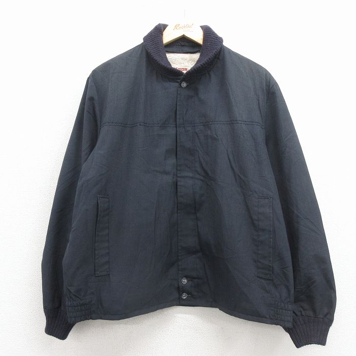 XL★古着 マックレガー 長袖 ビンテージ ジャケット メンズ 60年代 60s タロン 紺 内側ボア【spe】 26mar09