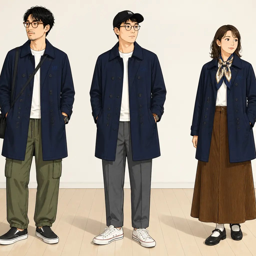 古着通販 M☆古着 ギャップ GAP 長袖 ウール コート メンズ 00年代 00s