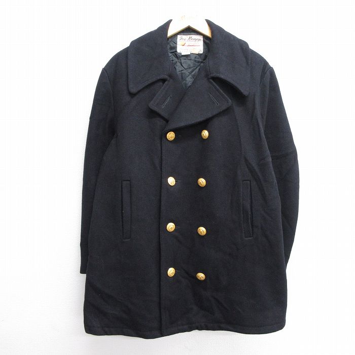80s ウールジャケット 内側キルティング ブラック L | 古着