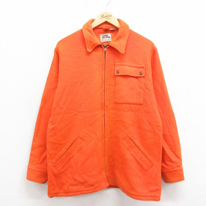 L★古着 ダックスバック 長袖 ビンテージ ウール ジャケット メンズ 70年代 70s タロン オレンジ 25oct08 中古 アウター