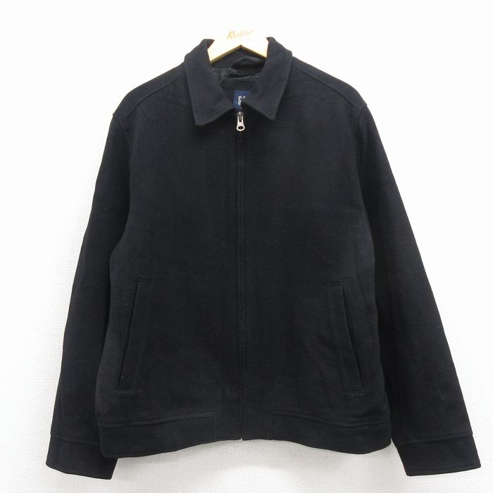 XL★古着 ギャップ GAP 長袖 ウール ジャケット メンズ 00年代 00s 黒 25dec01