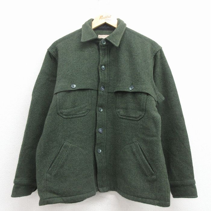 L★古着 ウールリッチ 長袖 ウール ジャケット メンズ 90年代 90s USA製 緑 25dec03