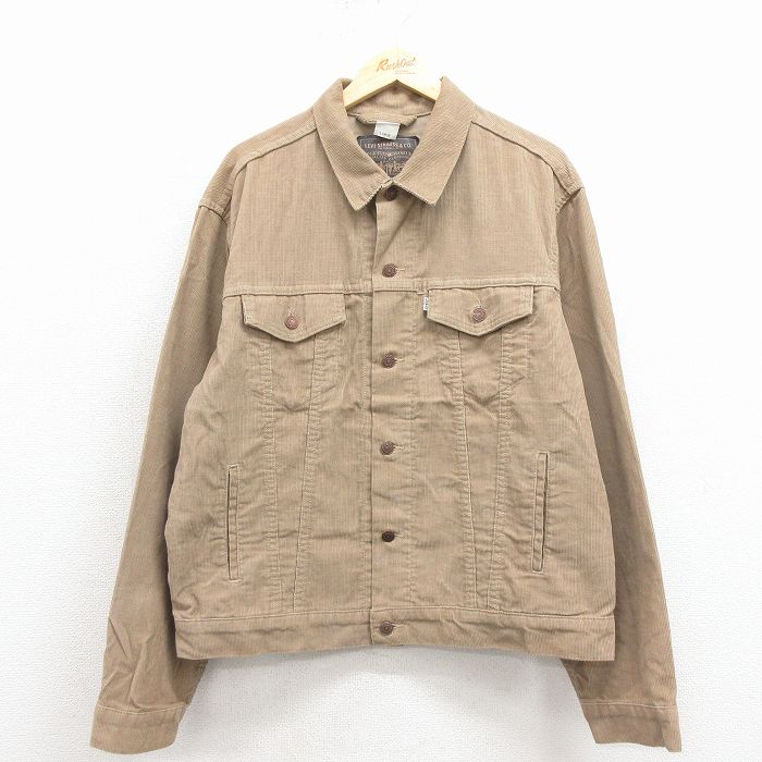 XL★古着 リーバイス Levis 長袖 ジャケット メンズ 00年代 00s ベージュ【spe】 25dec11
