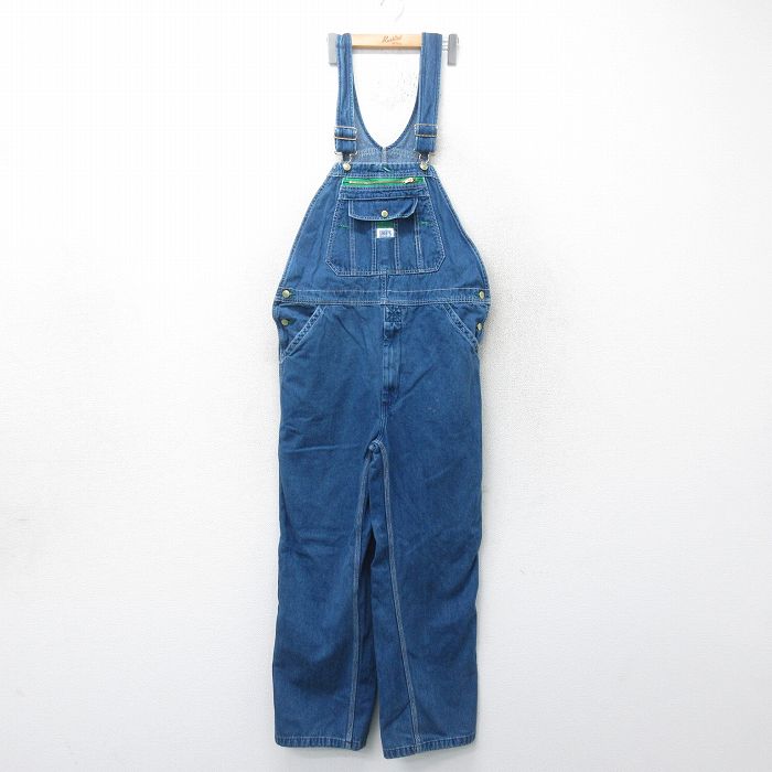 【50%OFF】W40★古着 リバティ オーバーオール メンズ 大きいサイズ 紺 ネイビー デニム 25mar19 中古 ボトムス