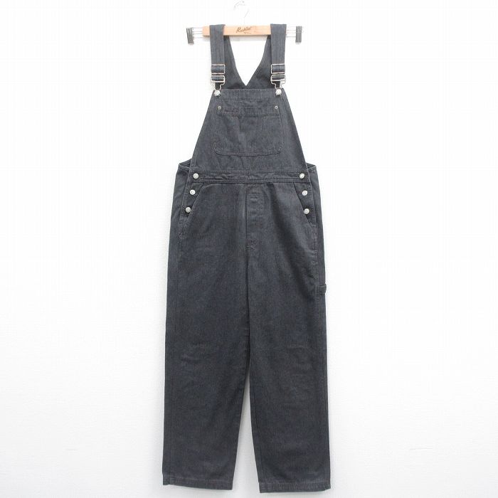 【20%OFF】W34★古着 ギャップ GAP オーバーオール メンズ 濃グレー デニム 25aug22 中古 ボトムス