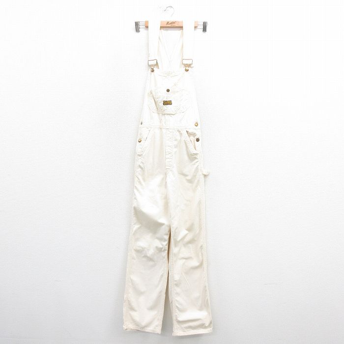 【20%OFF】W27★古着 ビンテージ オーバーオール メンズ 70年代 70s コットン USA製 生成り 25aug22 中古 ボトムス