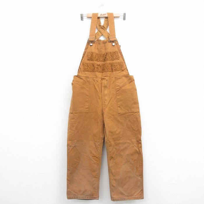 W39★古着 レッドヘッド ハンティング オーバーオール メンズ 90年代 90s ダック地 コットン USA製 茶 ブラウン 25aug22 中古 ボトムス