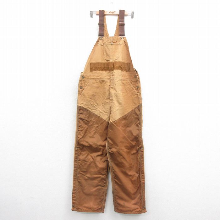 W40★古着 カーハート Carhartt オーバーオール メンズ ダック地 大きいサイズ 茶他 ブラウン 【spe】 25nov01 中古 ボトムス
