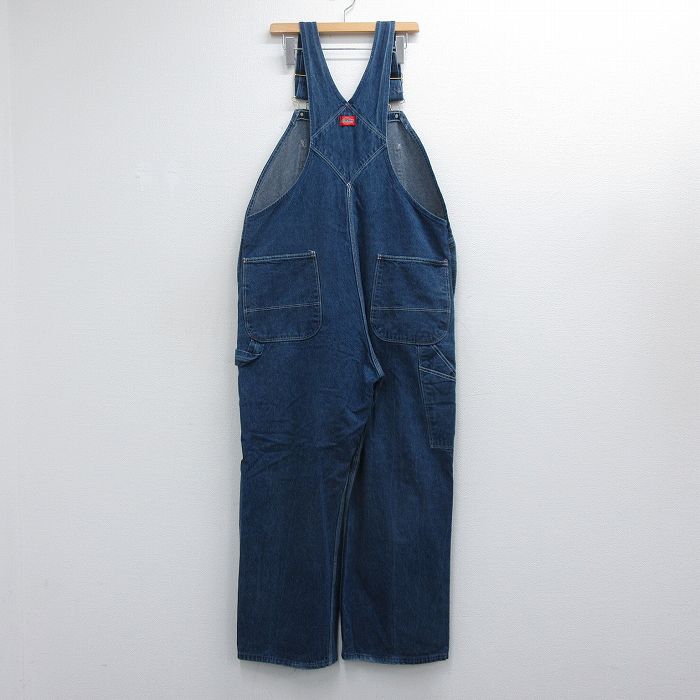 古着通販 W42☆古着 ディッキーズ オーバーオール メンズ 90年代 90s