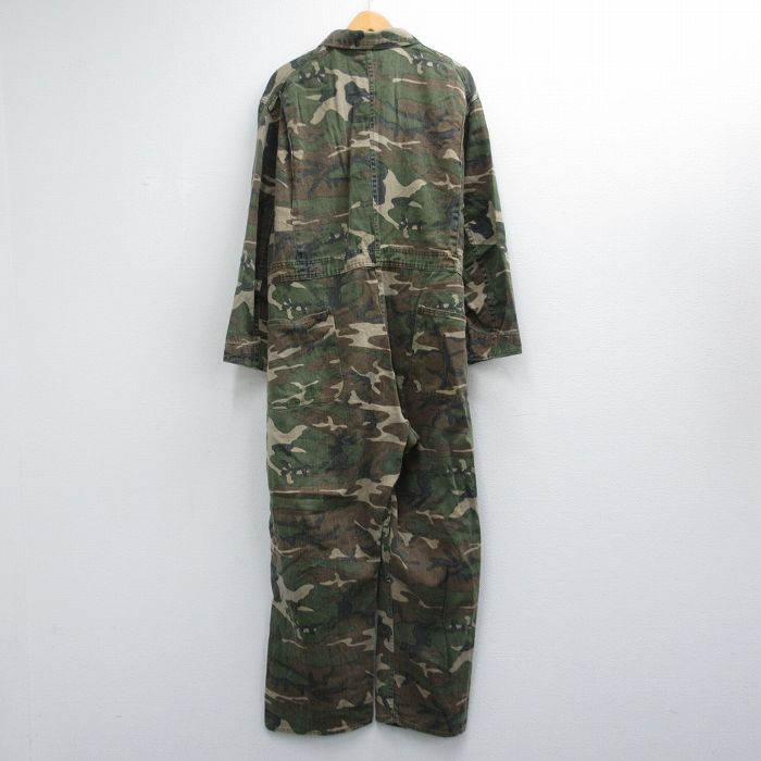 古着通販 W46☆古着 長袖 ハンティング ツナギ メンズ 90年代 90s