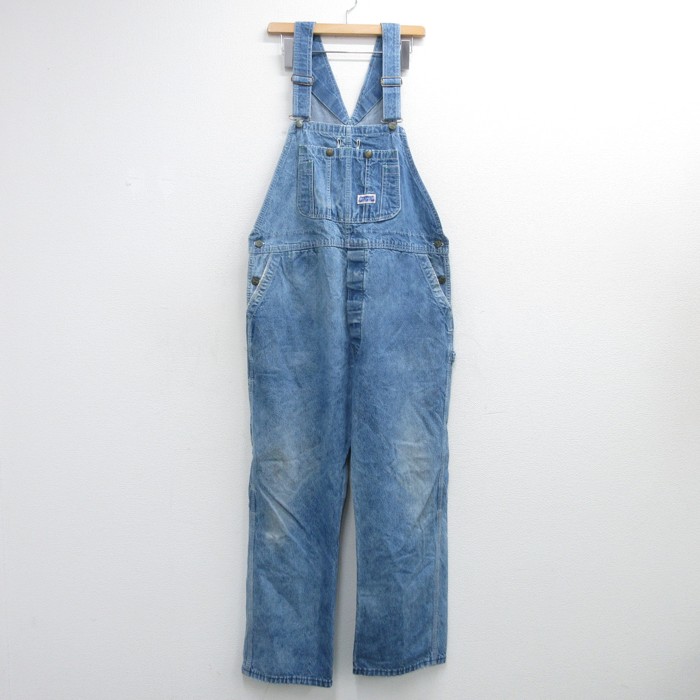 80sヴィンテージ SMITH'S オーバーオール ビッグシルエットw38 古着通販 W38☆古着 ビッグスミス BIG SMITH オーバーオール メンズ 90