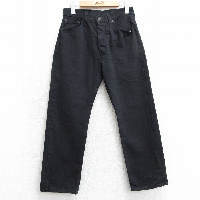 W29★古着 ジーンズ Levis リーバイス 501 メンズ コットン 黒 ブラック デニム 25mar24 中古 ボトムス ジーパン Gパン ロング パンツ