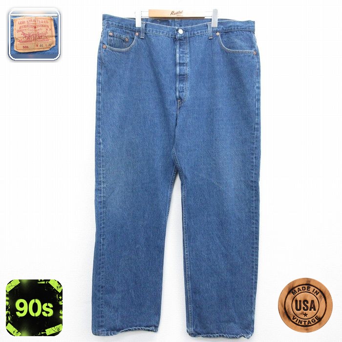 古着通販 W46☆古着 ジーンズ Levis リーバイス 501 メンズ 90年代 90s