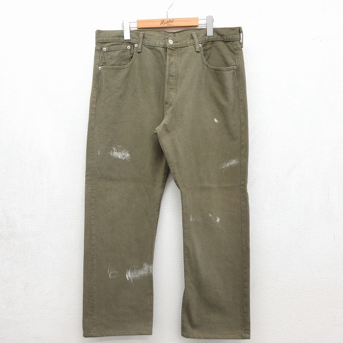 リーバイス501 ジーンズ カーキ 実寸W38 | 古着