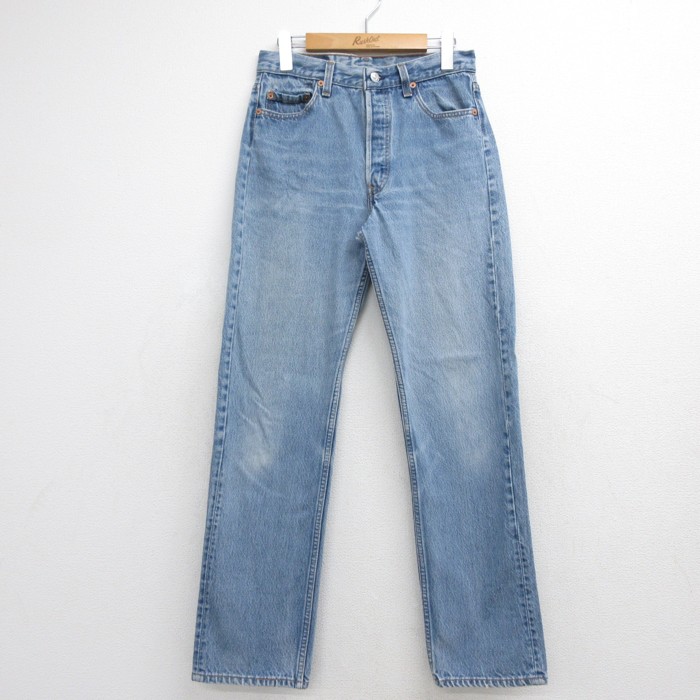リーバイス501 90s ジーンズ ヒゲ ネイビー 実寸W30 | 古着