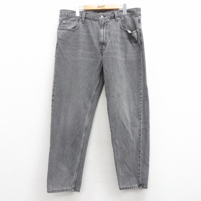 W37★古着 ジーンズ Levis リーバイス 550 メンズ コットン 黒 ブラック デニム 【spe】 25mar01 中古 ボトムス ジーパン Gパン ロング パンツ