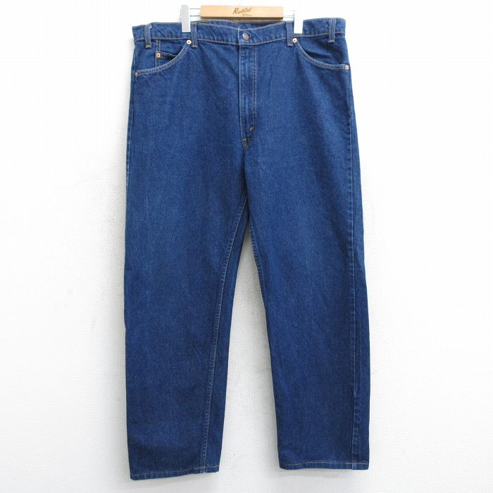 W39★古着 ジーンズ Levis リーバイス 505 メンズ 90年代 90s 大きいサイズ コットン USA製 濃紺 ネイビー デニム 25mar05 中古 ボトムス ジーパン Gパン ロング パンツ