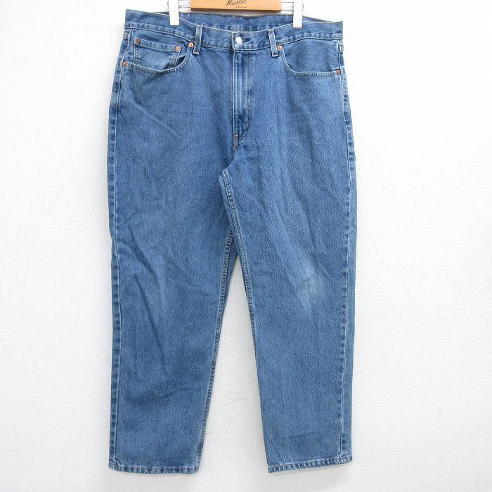 W39★古着 ジーンズ Levis リーバイス 550 メンズ コットン 紺 ネイビー デニム 25mar11 中古 ボトムス ジーパン Gパン ロング パンツ