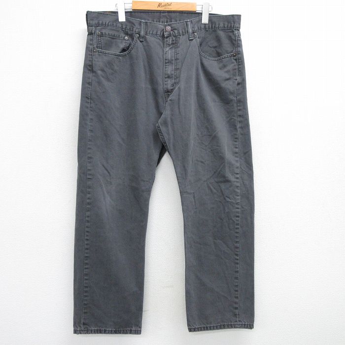 W38★古着 ジーンズ Levis リーバイス 505 メンズ コットン 濃グレー 25mar11 中古 ボトムス ジーパン Gパン ロング パンツ