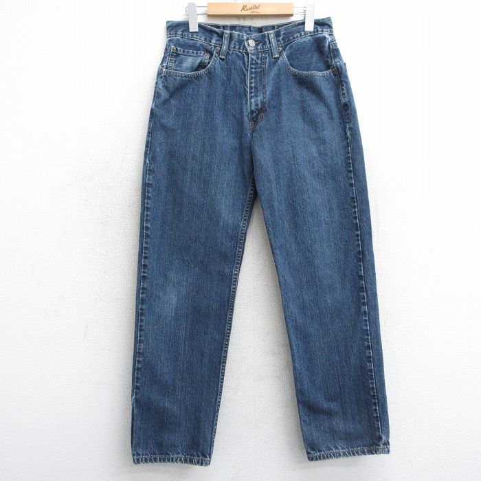 【20%OFF】W31★古着 ジーンズ Levis リーバイス 550 メンズ コットン 濃紺 ネイビー デニム 【spe】 25mar15 中古 ボトムス ジーパン Gパン ロング パンツ