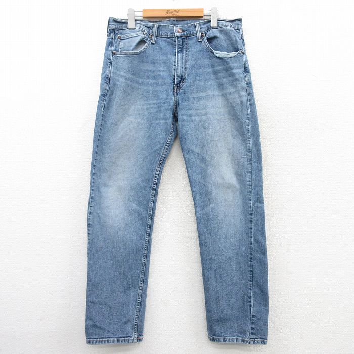 W37★古着 ジーンズ Levis リーバイス 505 メンズ 薄紺 ネイビー デニム 25mar17 中古 ボトムス ジーパン Gパン ロング パンツ