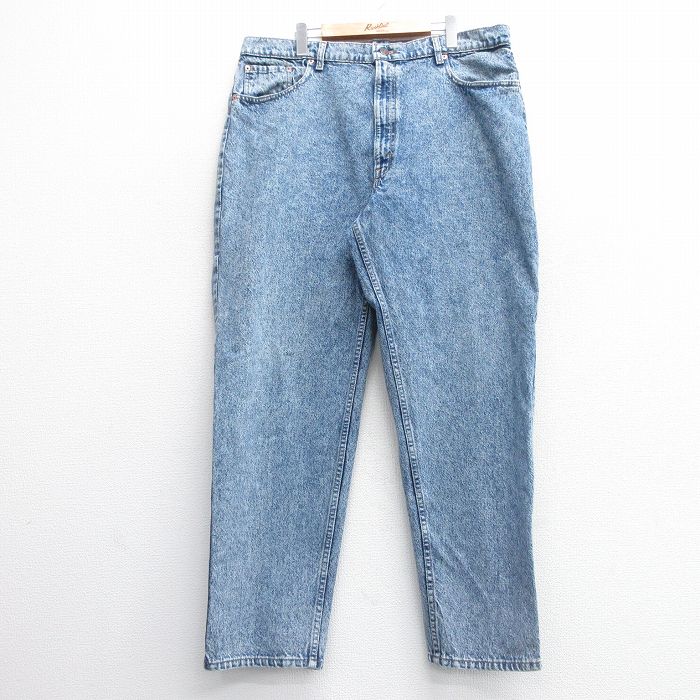 W41★古着 ジーンズ Levis リーバイス 550 メンズ 90年代 90s テーパード 大きいサイズ コットン USA製 紺 ネイビー デニム 25mar25 中古 ボトムス ジーパン Gパン ロング パンツ