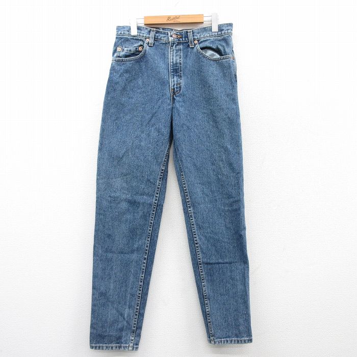 【50%OFF】W32★古着 ジーンズ Levis リーバイス 550 メンズ 90年代 90s コットン USA製 紺 ネイビー デニム 25mar28 中古 ボトムス ジーパン Gパン ロング パンツ