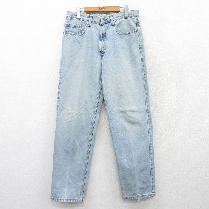 W33★古着 ジーンズ Levis リーバイス 550 メンズ 00年代 00s コットン 紺 ネイビー デニム 25mar28 中古 ボトムス ジーパン Gパン ロング パンツ