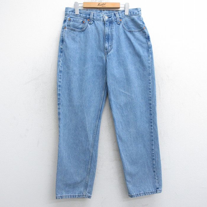 W33★古着 ジーンズ Levis リーバイス 550 メンズ コットン 紺 ネイビー デニム 25apr03 中古 ボトムス ジーパン Gパン ロング パンツ