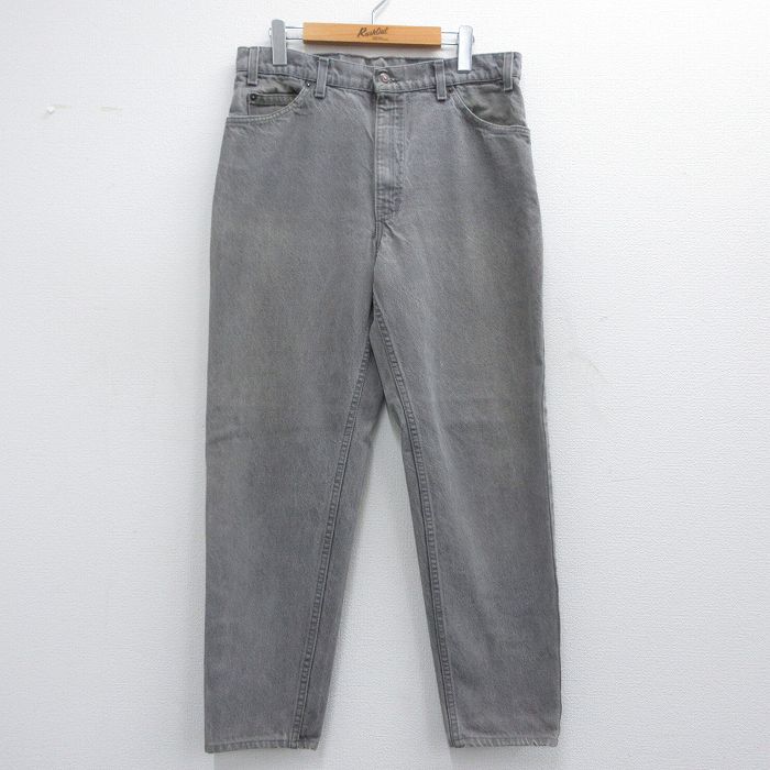 W34★古着 ジーンズ Levis リーバイス 550 メンズ 90年代 90s コットン グレー デニム 【spe】 25may14 中古 ボトムス ジーパン Gパン ロング パンツ