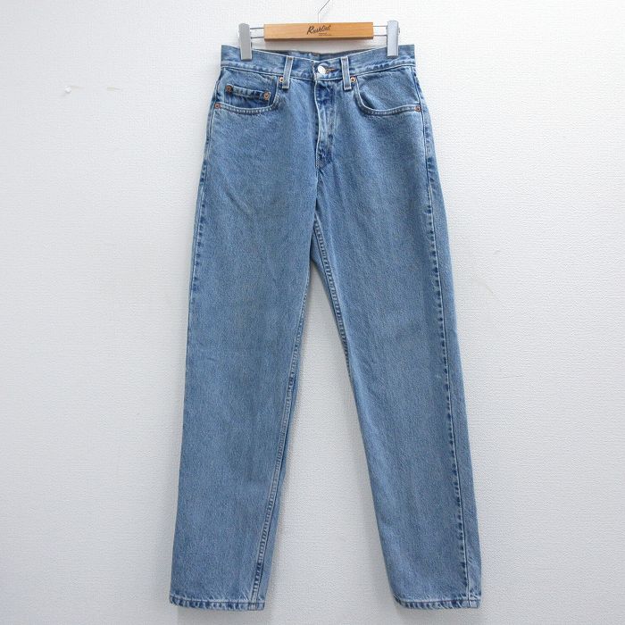 【50%OFF】W28★古着 ジーンズ Levis リーバイス 550 メンズ 00年代 00s コットン 紺 ネイビー デニム 25may16 中古 ボトムス ジーパン Gパン ロング パンツ