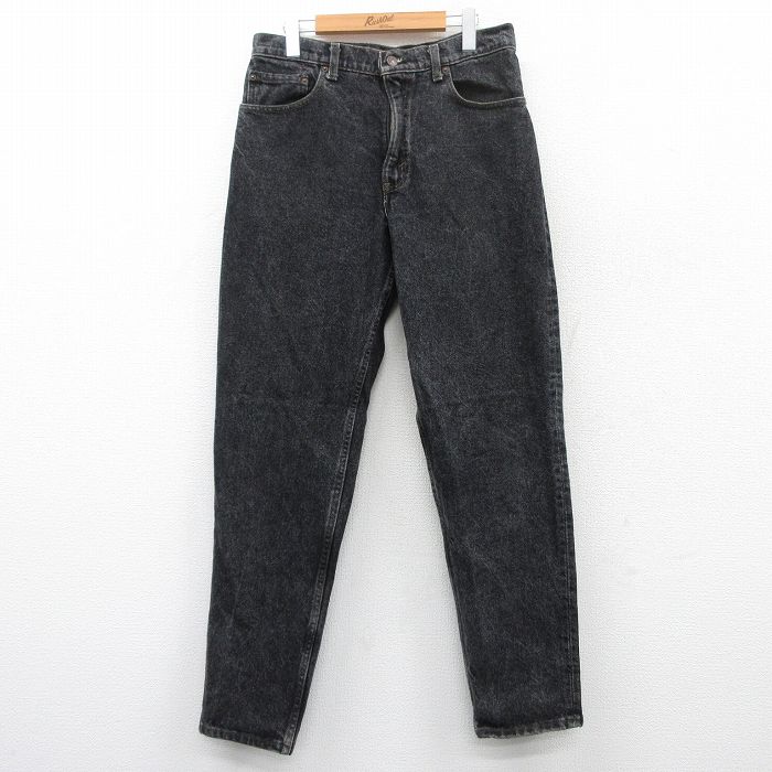 W33★古着 ジーンズ Levis リーバイス 550 メンズ 90年代 90s コットン USA製 黒 ブラック デニム 【spe】 25may16 中古 ボトムス ジーパン Gパン ロング パンツ