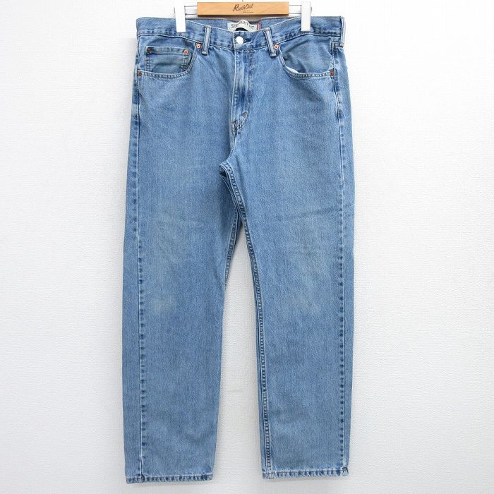 W36★古着 リーバイス Levis 505 メンズ コットン 紺 ネイビー デニム 25jun05 中古 ボトムス ジーパン Gパン ロング パンツ