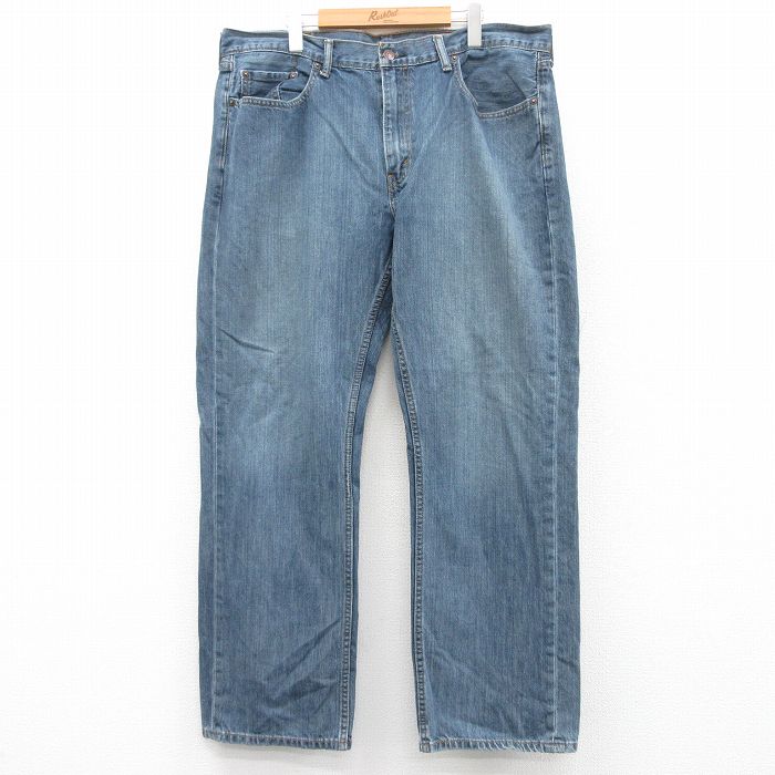 【20%OFF】W39★古着 リーバイス Levis 559 メンズ 大きいサイズ コットン 濃紺 ネイビー デニム 25jun21 中古 ボトムス ジーパン Gパン ロング パンツ